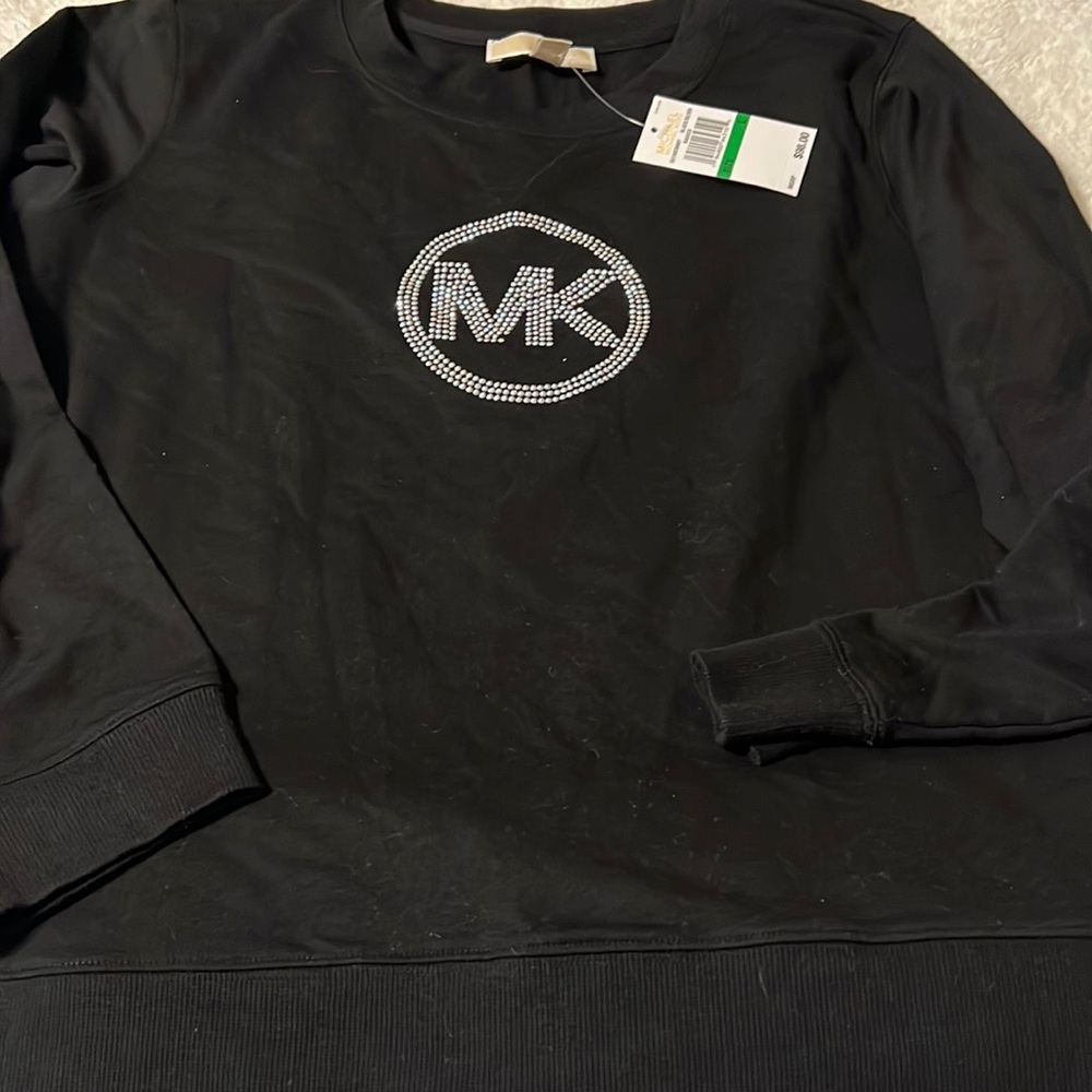 NWT black and silver women’s Large Michael Kors sweatshirt